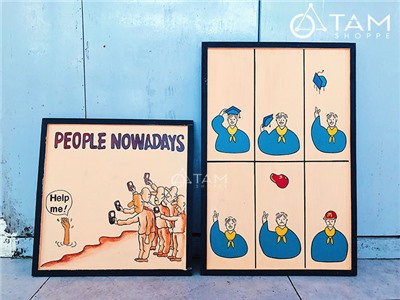 Tranh gỗ vẽ theo yêu cầu NOWADAYS